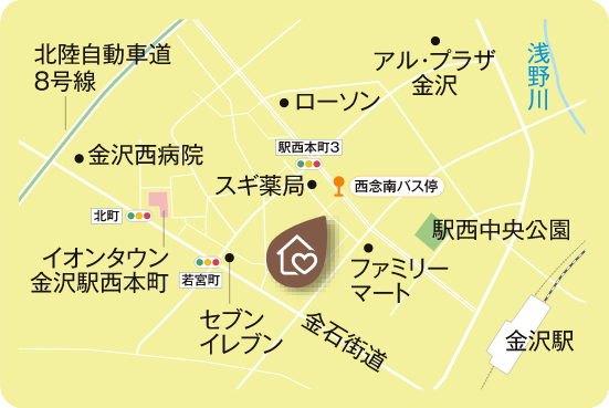 パーク駅西周辺地図